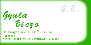 gyula biczo business card